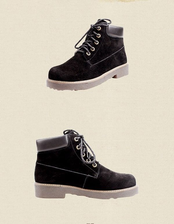 Retro Læder Timberland Støvler Til Kvinder