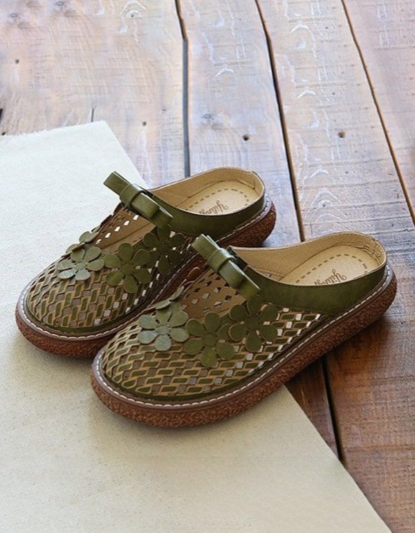 Dame Sommerblomst Retro Platform Hjemmesko