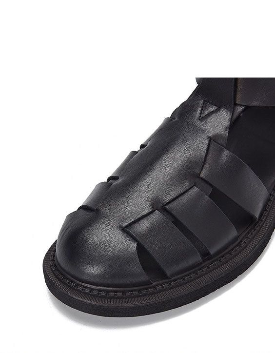 Håndlavede Vintage Roma Style Mid-calf Sandaler
