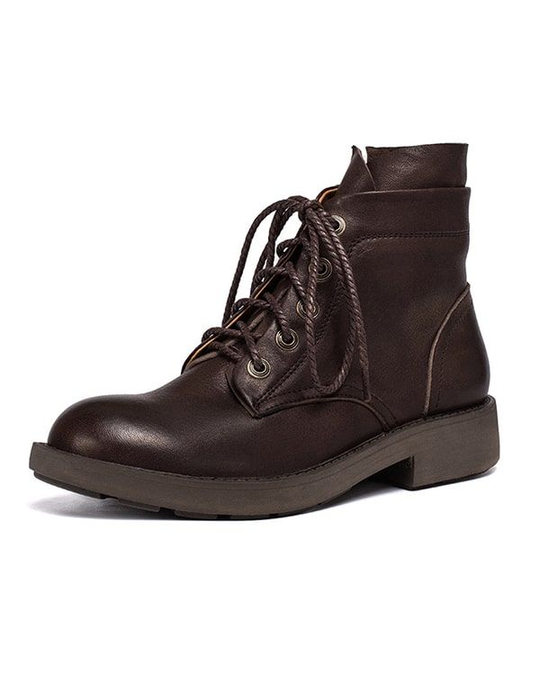 Efterår Vinter Glat Læder Doc Marten Støvler