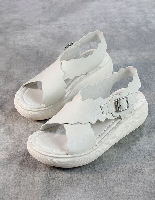Summer Cross Strap Retro Platform Sandaler